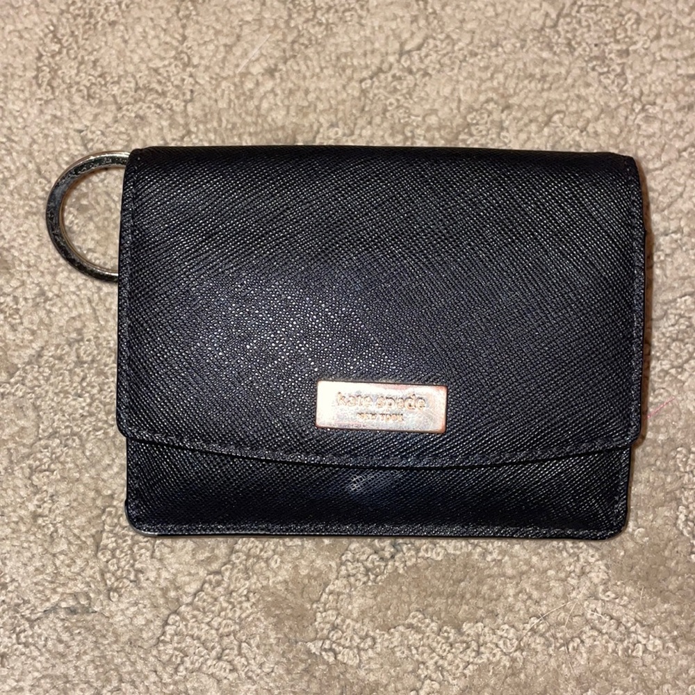 Used black Kate Spade Key chain wallet
